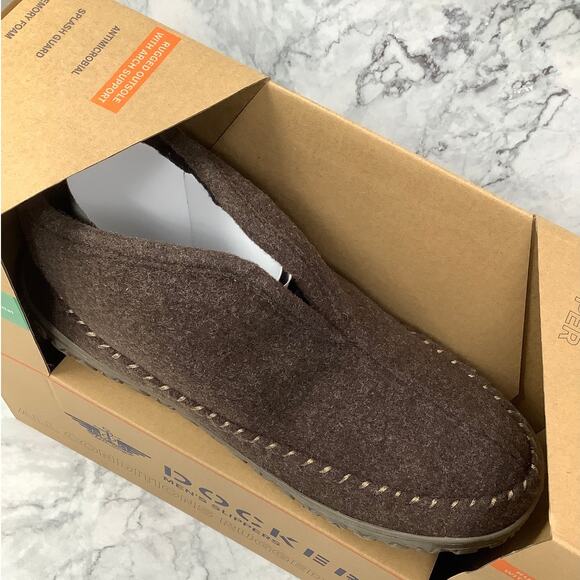 Dockers Men 10 Taupe Rugged Wool Boot Slip-On Slippers Comfort Classy PALLET3-5 - Picture 5 of 8